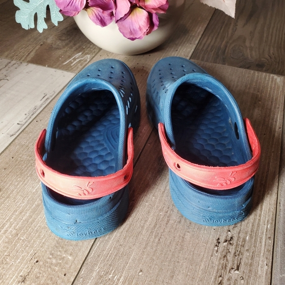 Joybees Blue and Red Toddler Boy Slip-On Clog Water Shoes Size 10/11 GUC - Picture 12 of 14